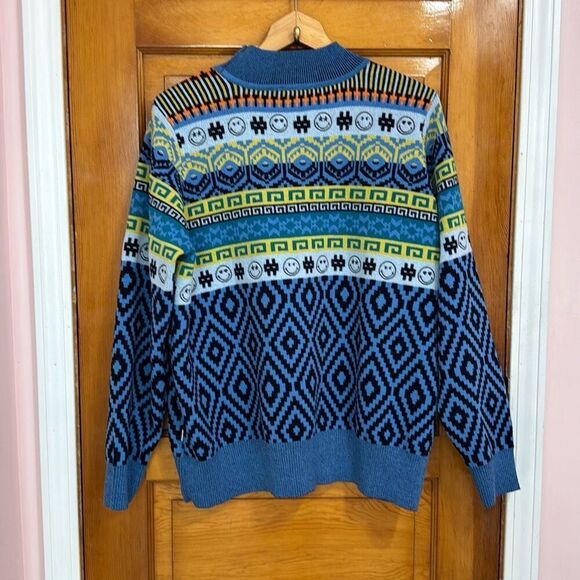 LOGO Smiley Face Mock Turtleneck Sweater Women’s XL - Picture 7 of 7